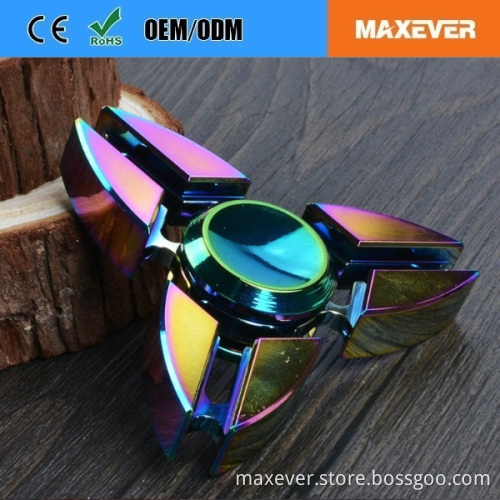 Best Selling Finger GYRO Fidget Hand Rainbow Metal Spinner Toy Aluminum Spinner